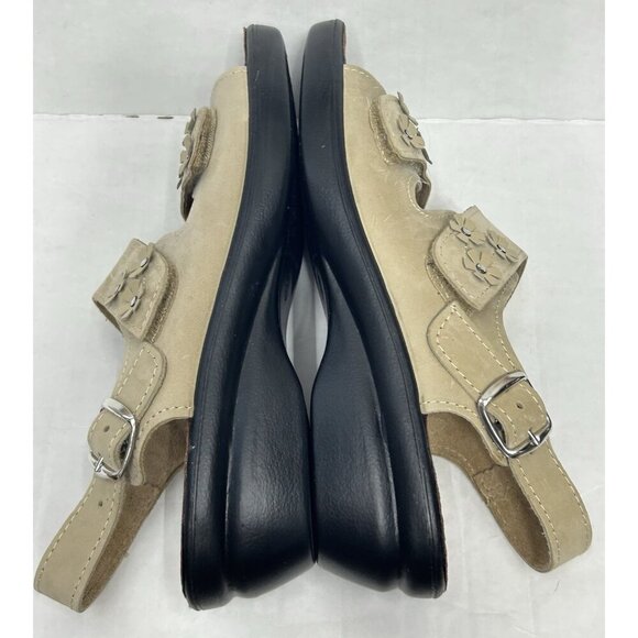 Flexus By Spring Step Anatomic Sandals Size 9.5-10 EU 41 Beige Flower Detail EUC - Picture 8 of 10